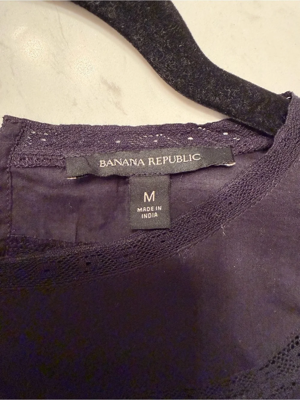 Banana Republic Nellie Cotton Voile Pintuck Picot Blouse.